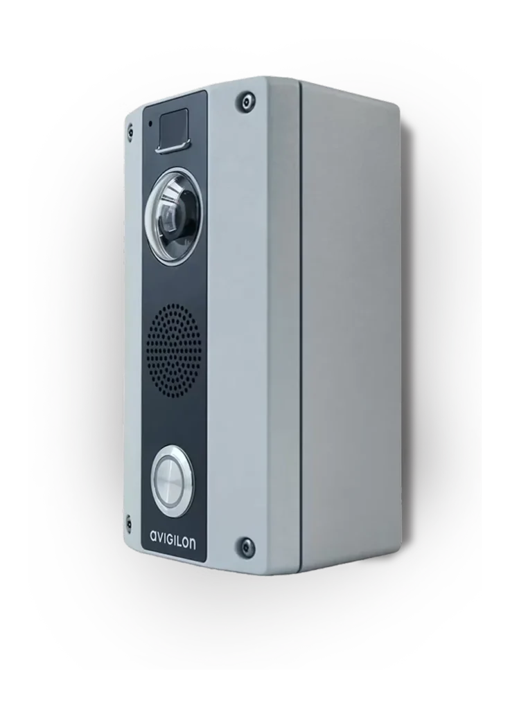 Avigilon security camera with AI-powered analytics for advanced surveillance monitoring.